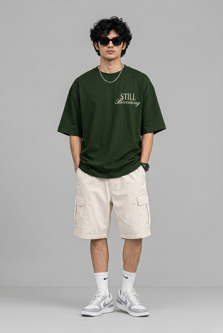 Green T-shirt front view