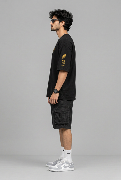 Black Krishna T-shirt left-side view