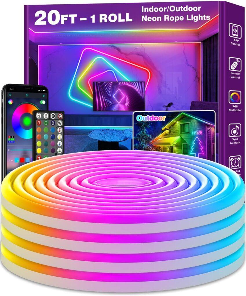 EMG RGB Neon LED Strip Lights – 16 Million Colors, App & Remote Control, Music Sync