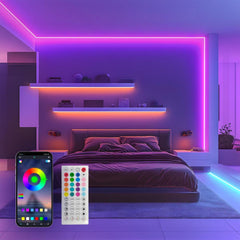 EMG RGB Neon LED Strip Lights – 16 Million Colors, App & Remote Control, Music Sync