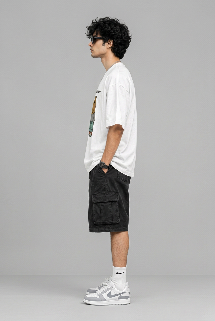 White Chill Guy T-shirt left-side view