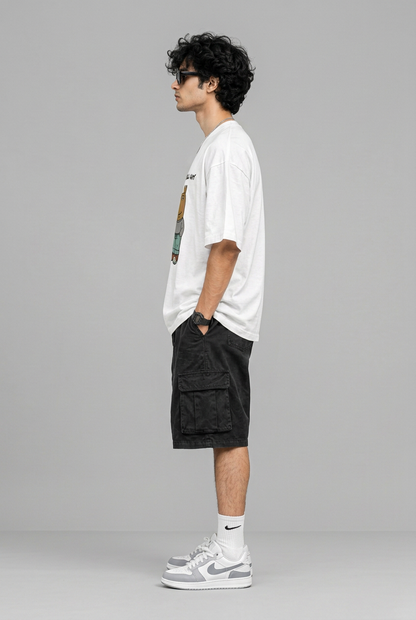 White Chill Guy T-shirt left-side view