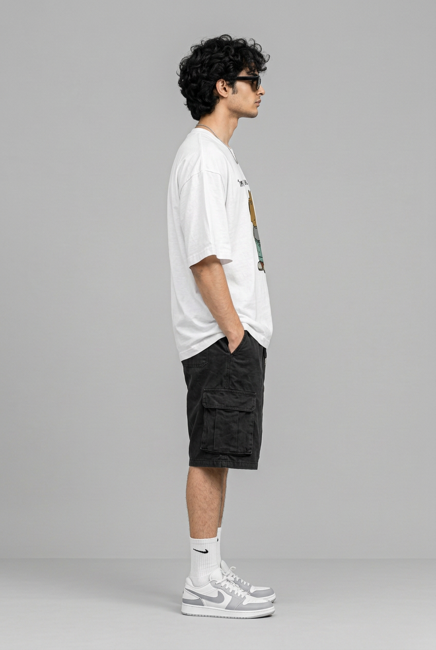 White Chill Guy T-shirt right-side view