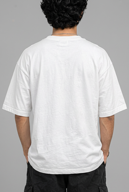 White T-shirt back close-up
